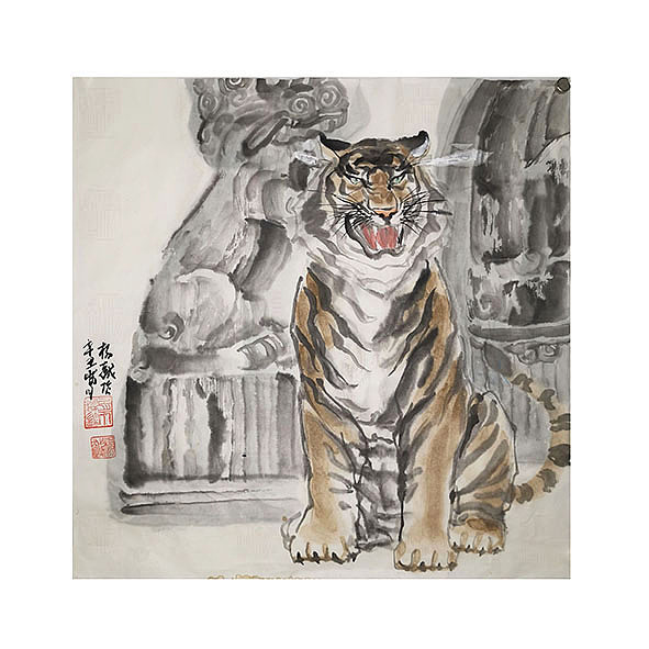国画动物老虎水墨小年吉祥（图ZMjg2NDgyMjc2） - 绘画 - 站酷设计师杨越绘画原创素材 - 站酷ZCOOL