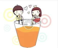 吸果汁动效