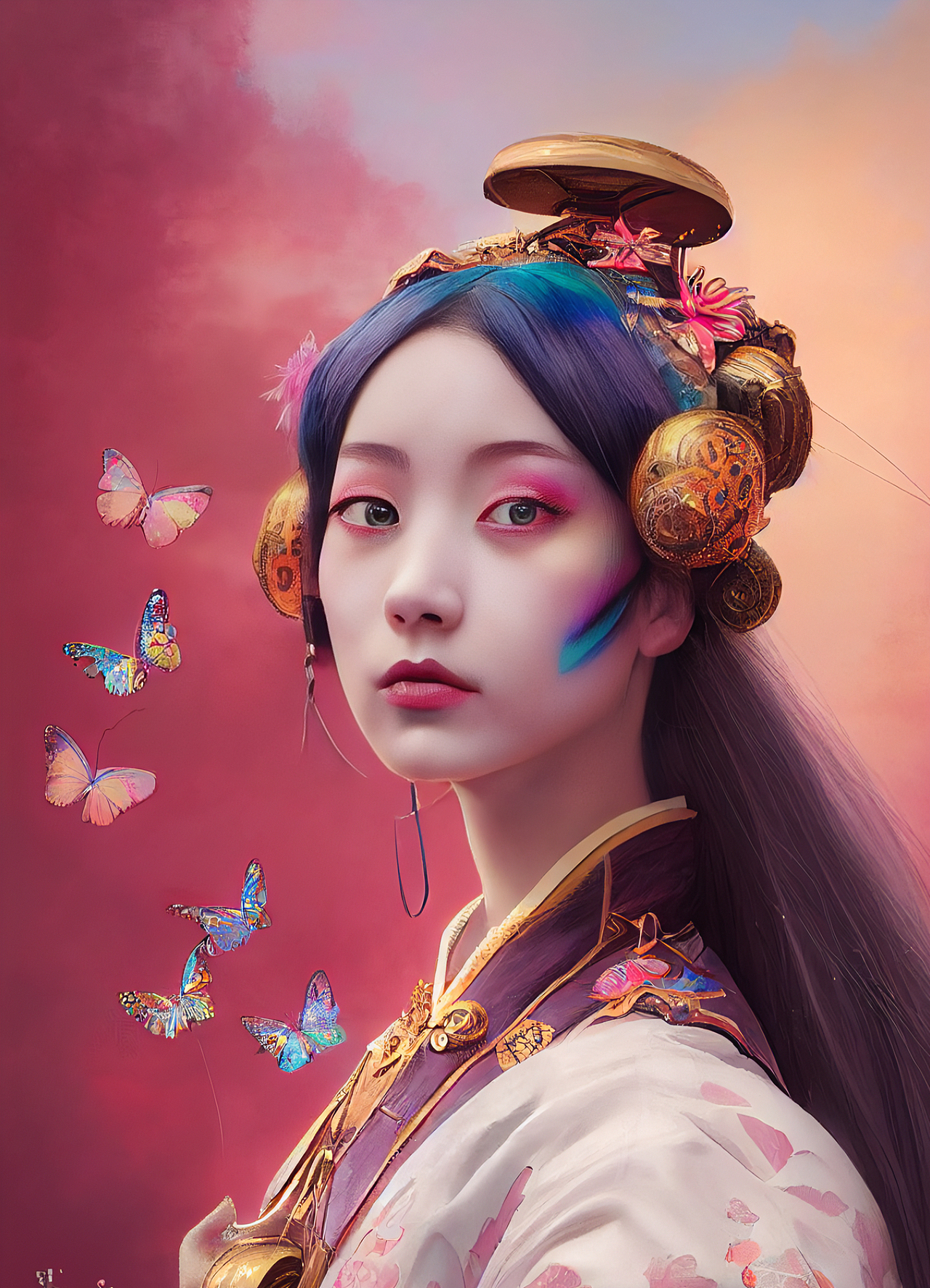 国风与蝴蝶与机械