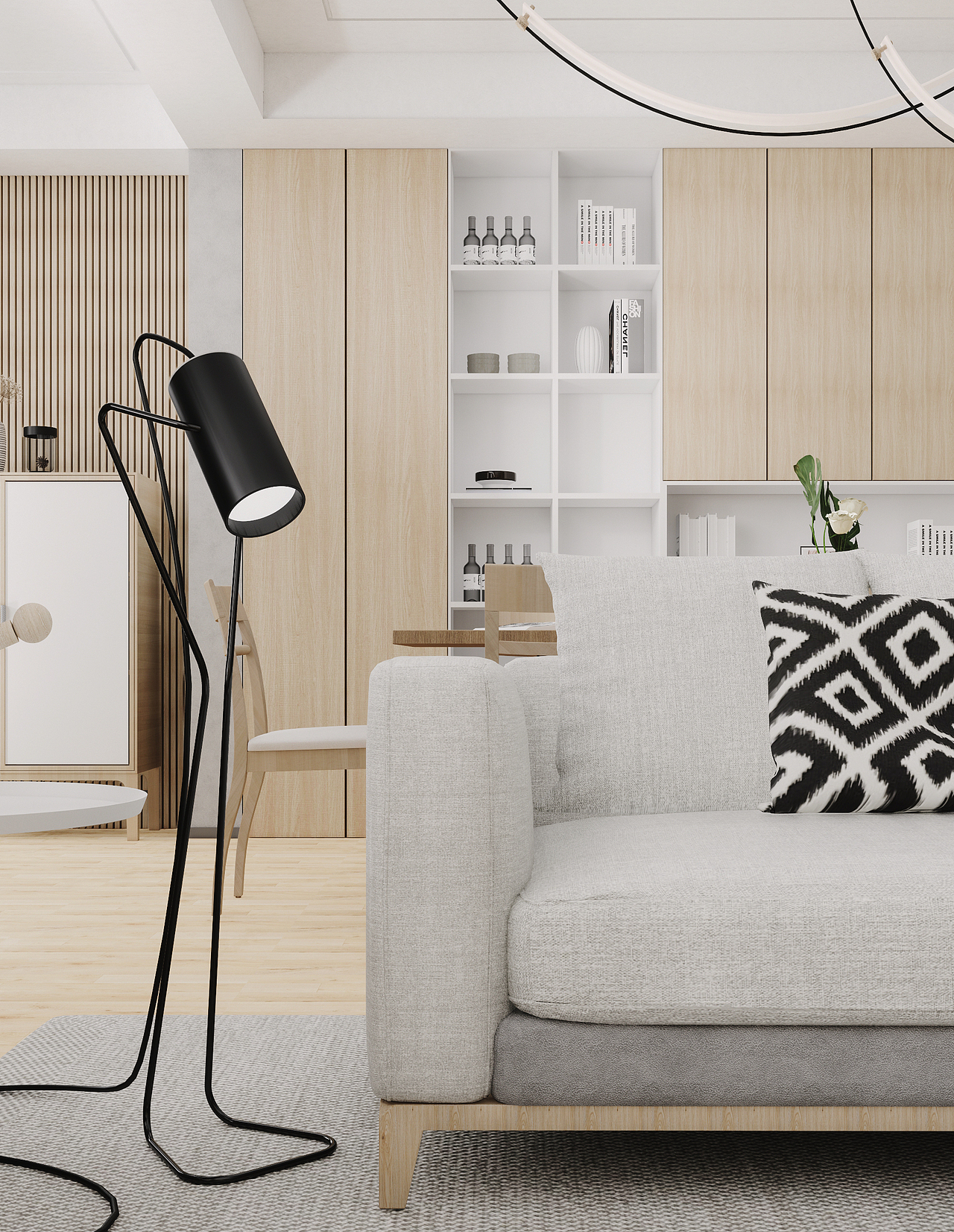 现代原木色调 平层（图ZMjg2MzEyODg4） - 建筑/空间 - 站酷设计师听夏_原创素材 - 站酷ZCOOL