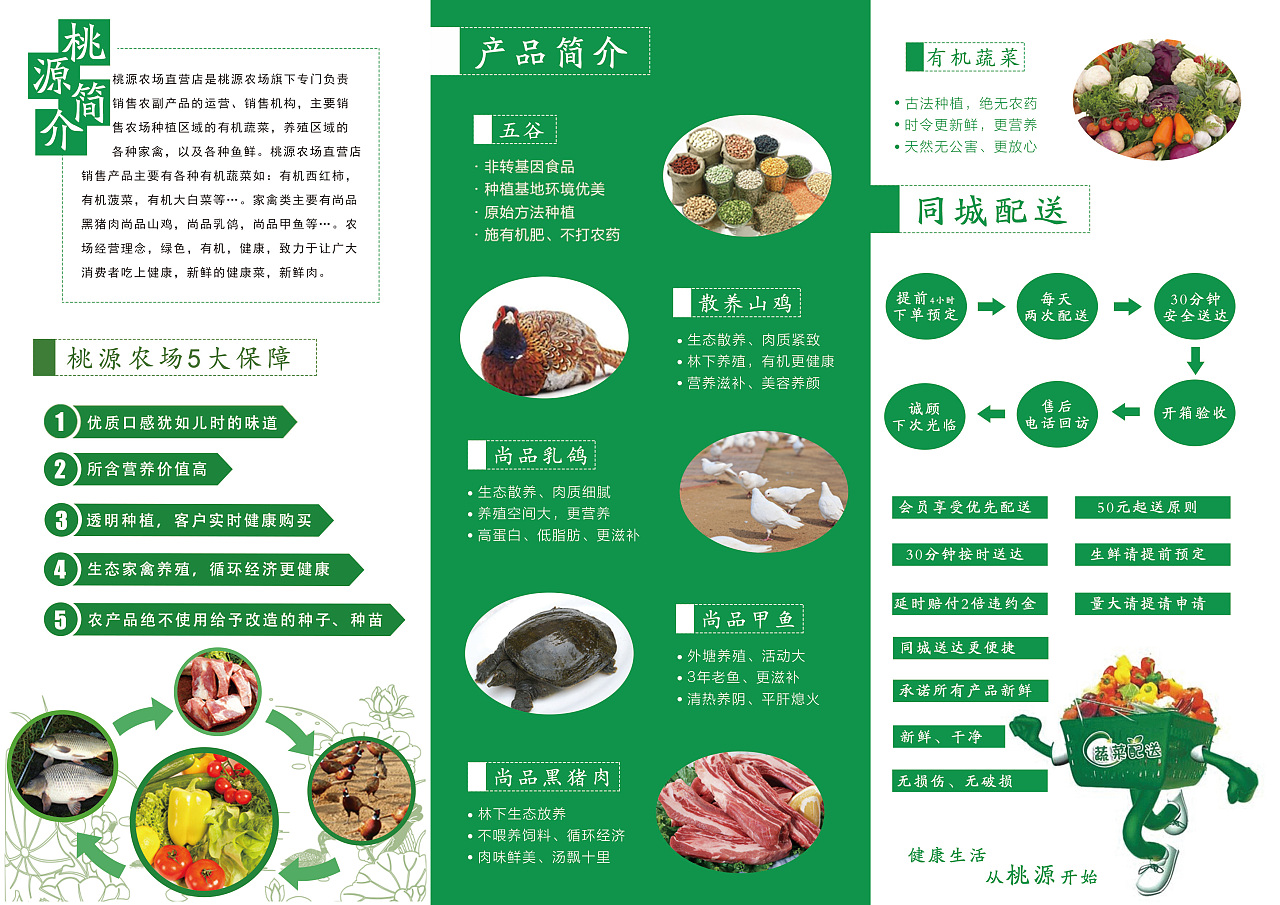 桃源农产品三折页