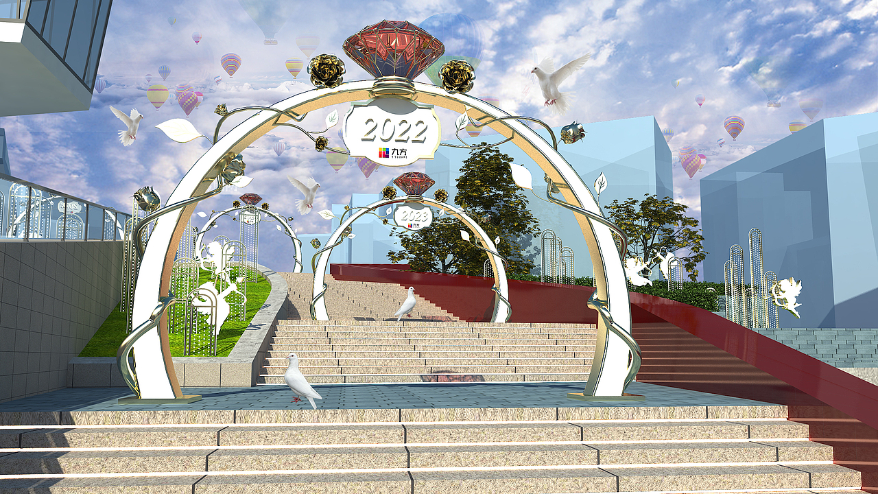 爱情广场美陈（图ZMjczMzA4Nzgw） - 场景 - 站酷设计师沐渊原创素材 - 站酷ZCOOL