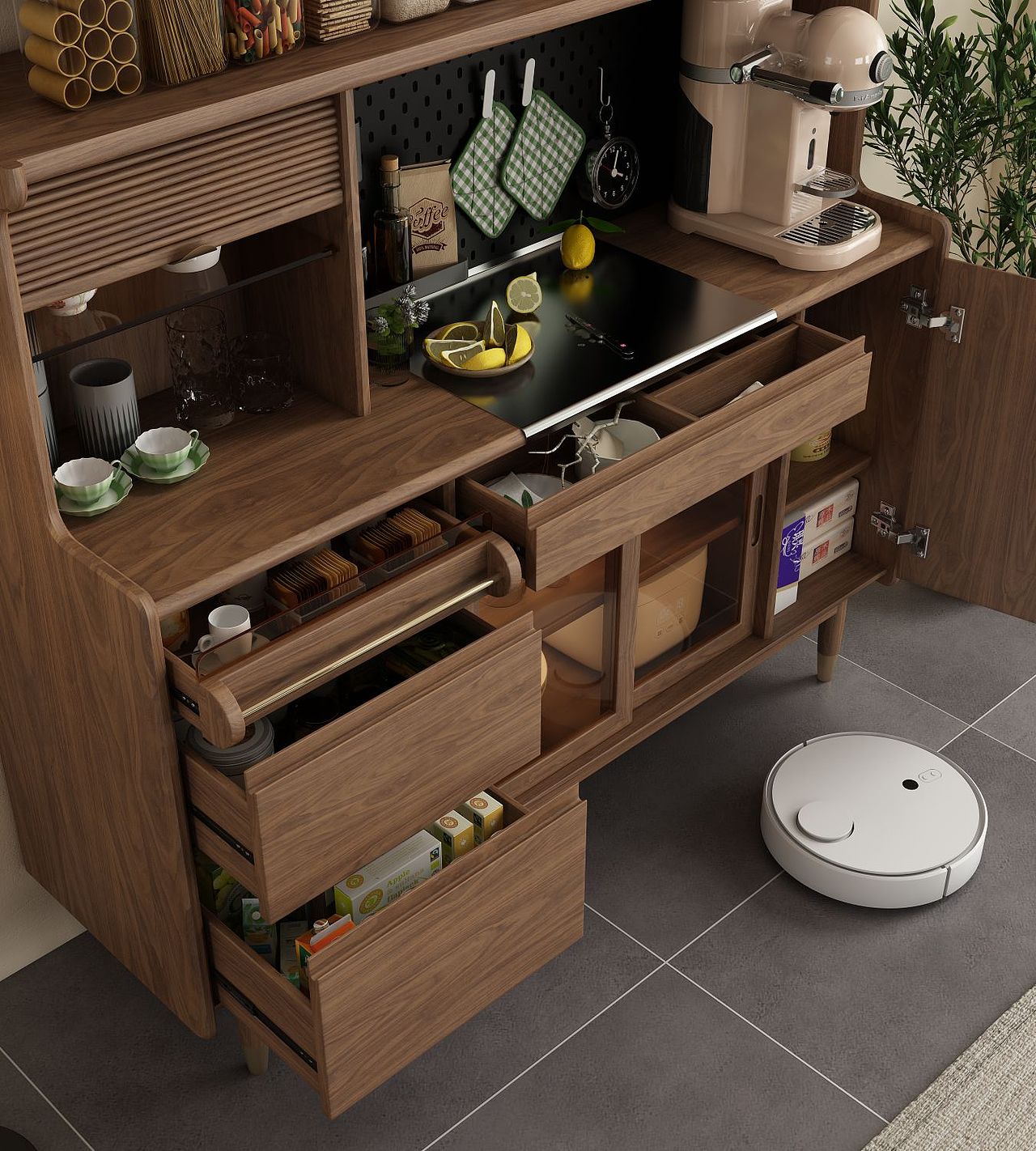 餐边柜建模渲染（图ZMzE2MjAzMzMy） - 产品 - 站酷设计师提莫打篮球原创素材 - 站酷ZCOOL