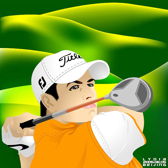 高尔夫杂志插图/伍兹