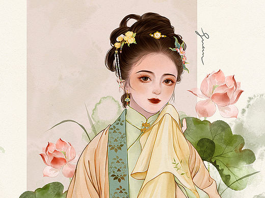 明制女子插画