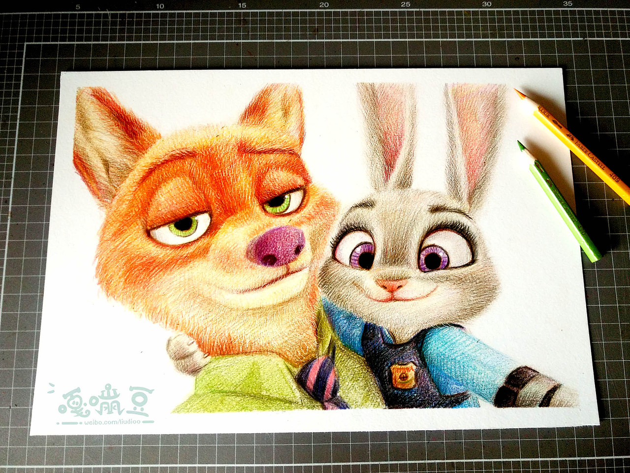 疯狂动物城~彩铅速涂