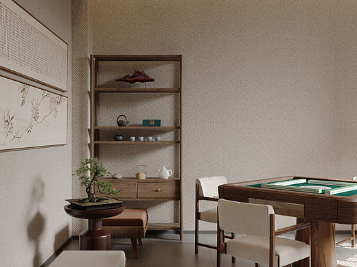 效果图表现师棋牌室渲染