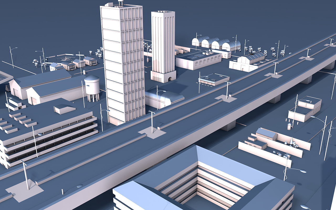 塔3dmax 模型下载-光辉城市