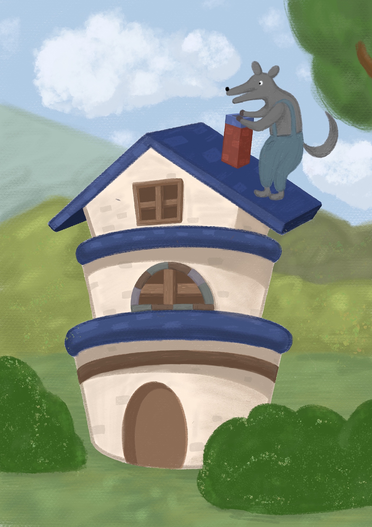 三只小猪（图ZMjM1OTEwMTI4） - 儿童插画 - 站酷设计师朱仔很闲原创素材 - 站酷ZCOOL