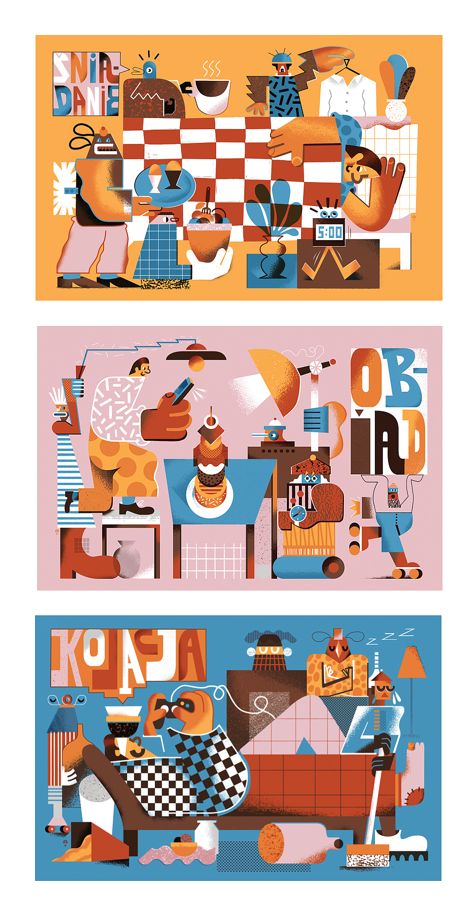 日日煮手绘插画（图ZMjE3NzU2OTgw） - 商业插画 - 站酷设计师绿香蕉原创素材 - 站酷ZCOOL