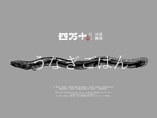 四万十  炭烧活鳗   品牌插画 