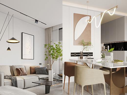 现代客餐厅（个人主页-ZNTQ4NjYxNjQ=） - 家装设计 - 站酷设计师CLOTiD原创素材 - 站酷ZCOOL