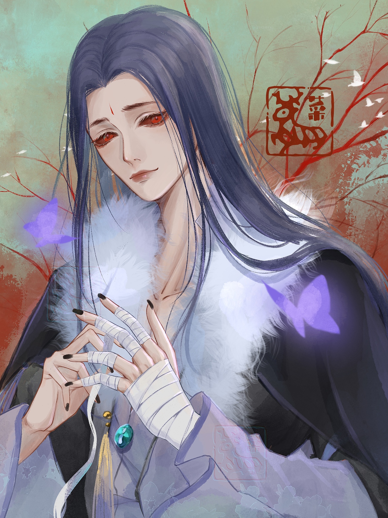 古风绘制（图ZMzI1MTYwNTg0） - 商业插画 - 站酷设计师菜芽子让我安静的原创素材 - 站酷ZCOOL