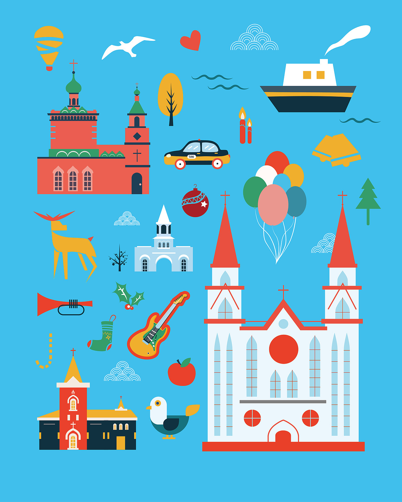 哈尔滨文创插画（图ZMTA4MjQxMTcy） - 艺术插画 - 站酷设计师crazymandy原创素材 - 站酷ZCOOL