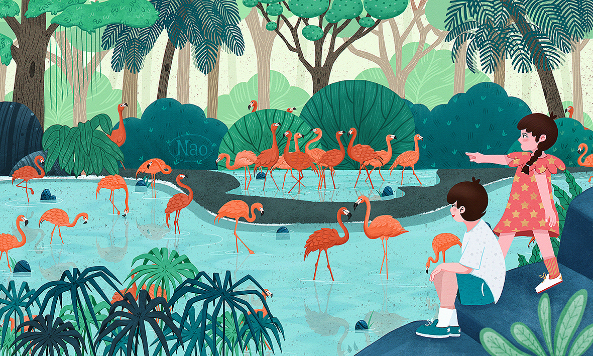 动物园游记（图ZMjgwNTU0NDc2） - 商业插画 - 站酷设计师Naooooo原创素材 - 站酷ZCOOL