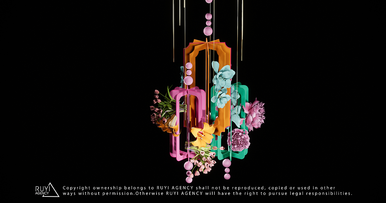 RUYI AGENCY EVENT·龙湖天街恣意春生美陈效果图（图ZMTYzNDk1NTc2） - 展陈设计 - 站酷设计师RUYIAGENCY原创素材 - 站酷ZCOOL