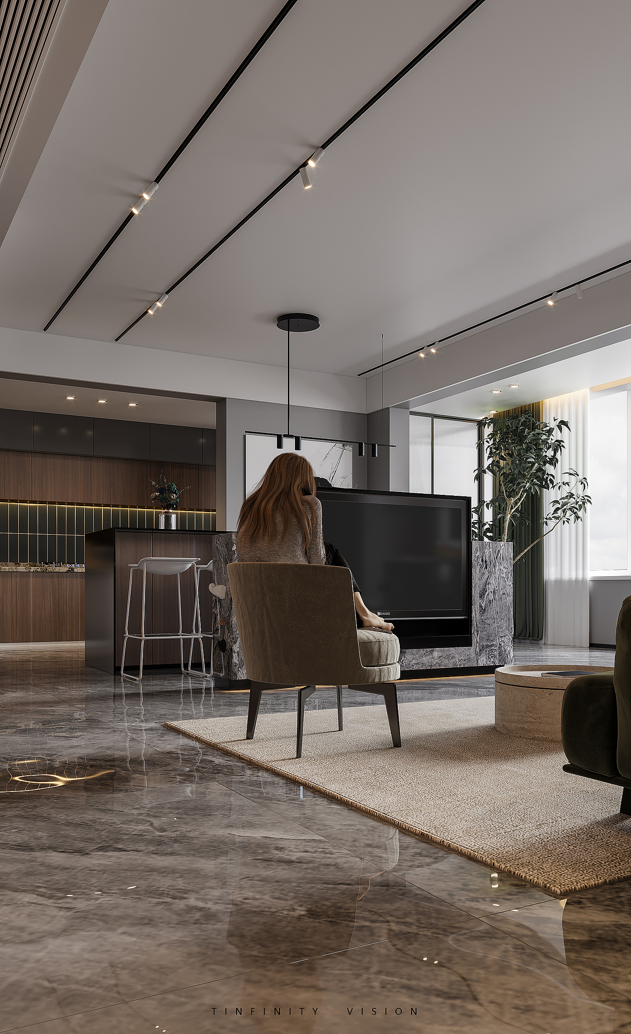 天斐效果图||现代轻奢风格