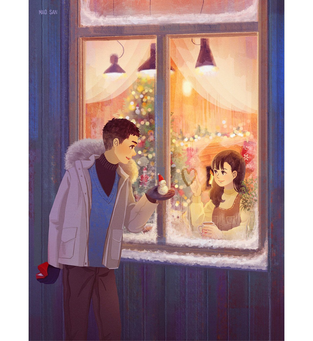 情 人 节 快 乐 ｜毛三插画11p（图ZMjg4MDY3NjE2） - 创作习作 - 站酷设计师毛三maosan原创素材 - 站酷ZCOOL