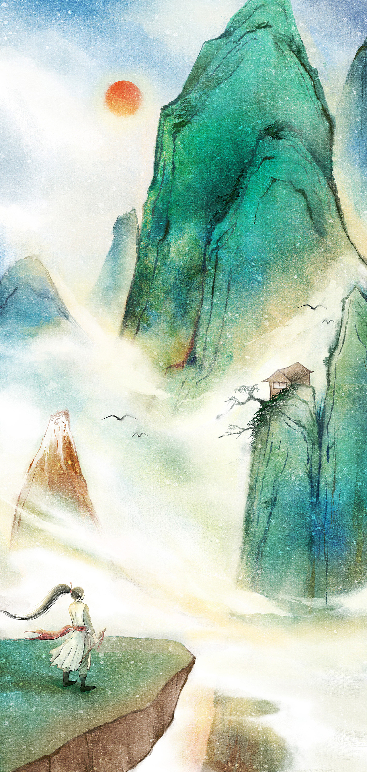 千万里江山如画,看冬去春归.