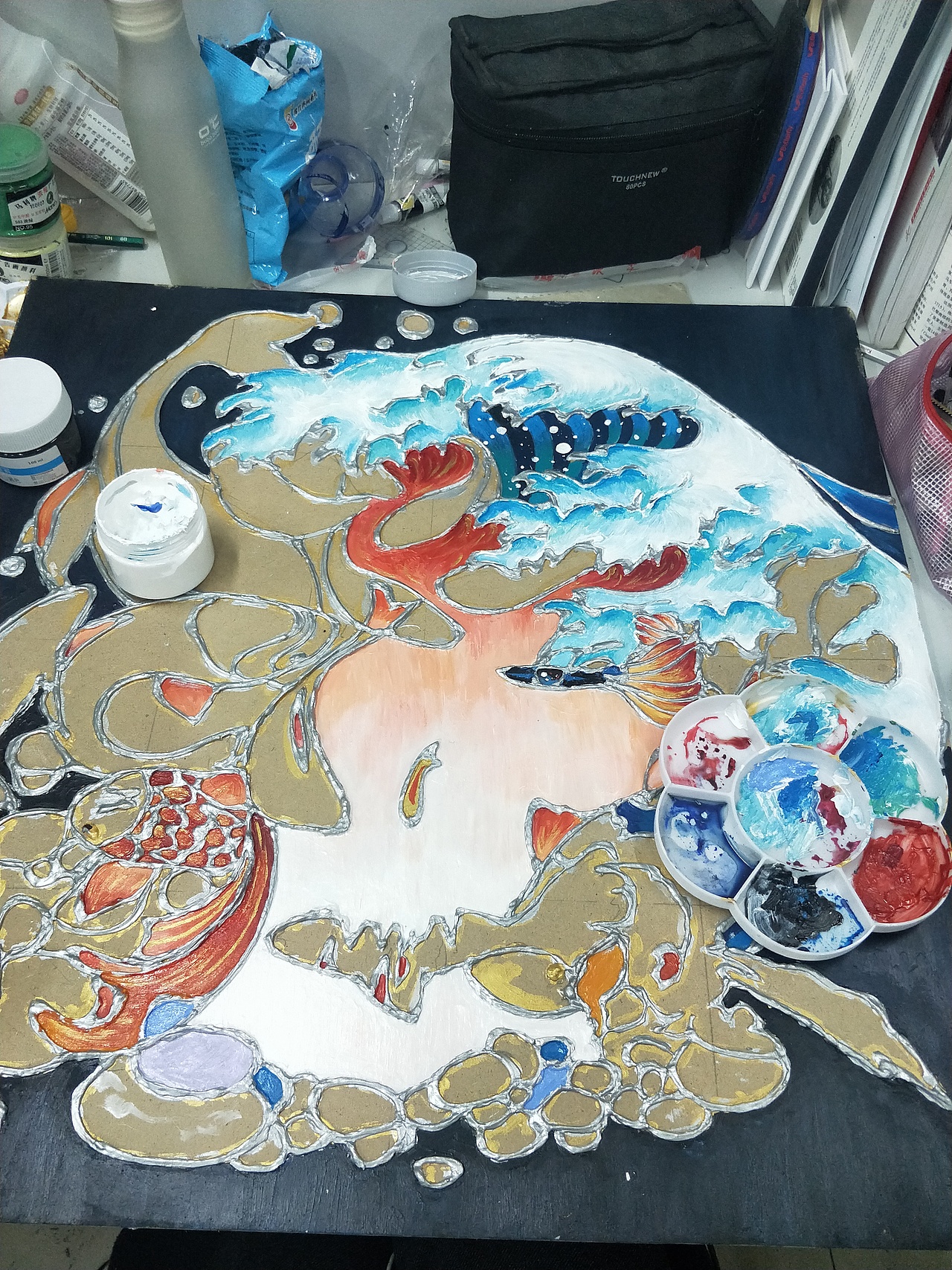 沥粉彩绘（图ZMTU4NzY0MTY4） - 其他手工艺 - 站酷设计师呆子爱学习原创素材 - 站酷ZCOOL