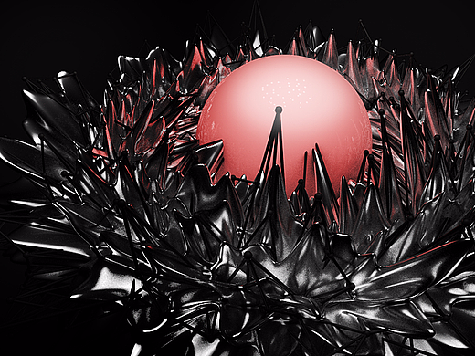 黑莲花 C4D 设计 海报