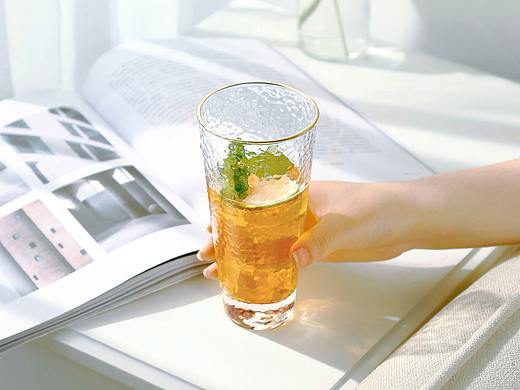 富光锤纹玻璃杯详情页及摄影
