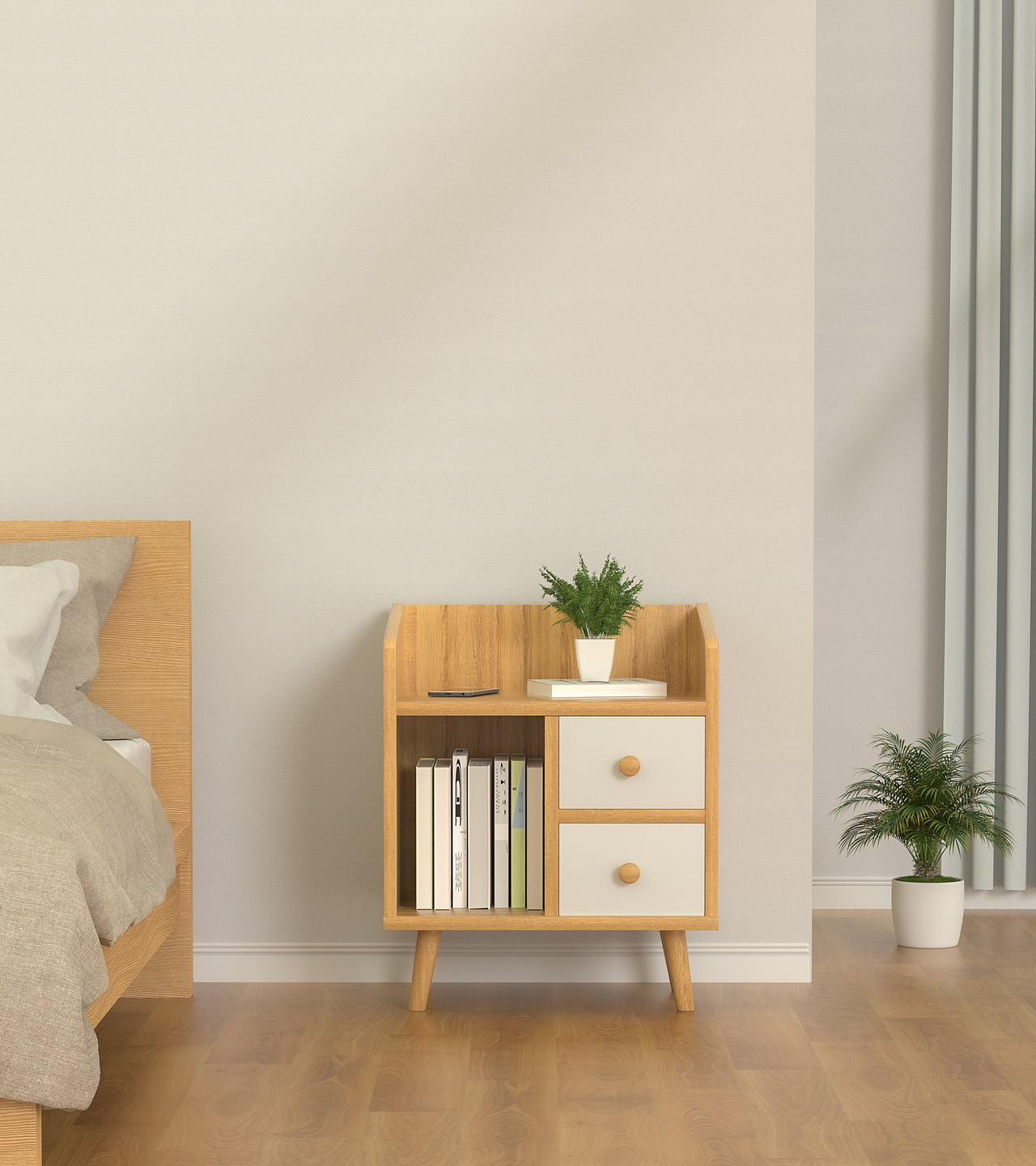 c4d—床头柜室内渲染