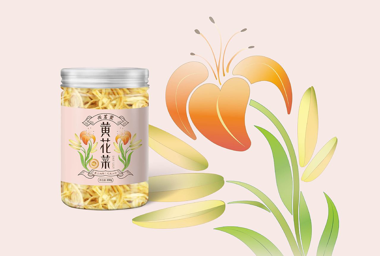 宁夏红寺堡产区——黄花菜包装设计