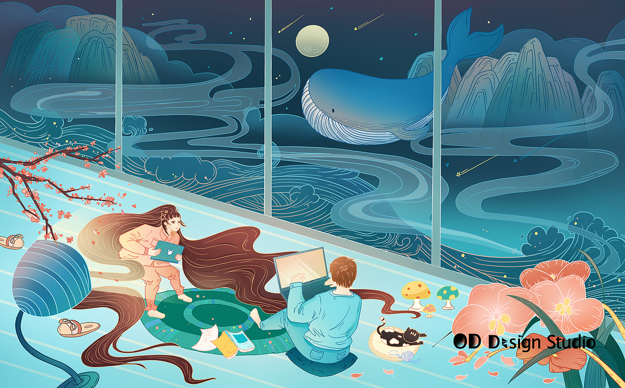 【碧桂园 × 四月书签】广州2020年新年台历地产插画