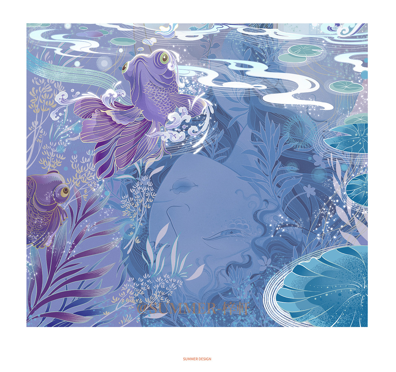 【五行】——水（图ZMjMyMDk5MzU2） - 商业插画 - 站酷设计师Summer梓轩原创素材 - 站酷ZCOOL