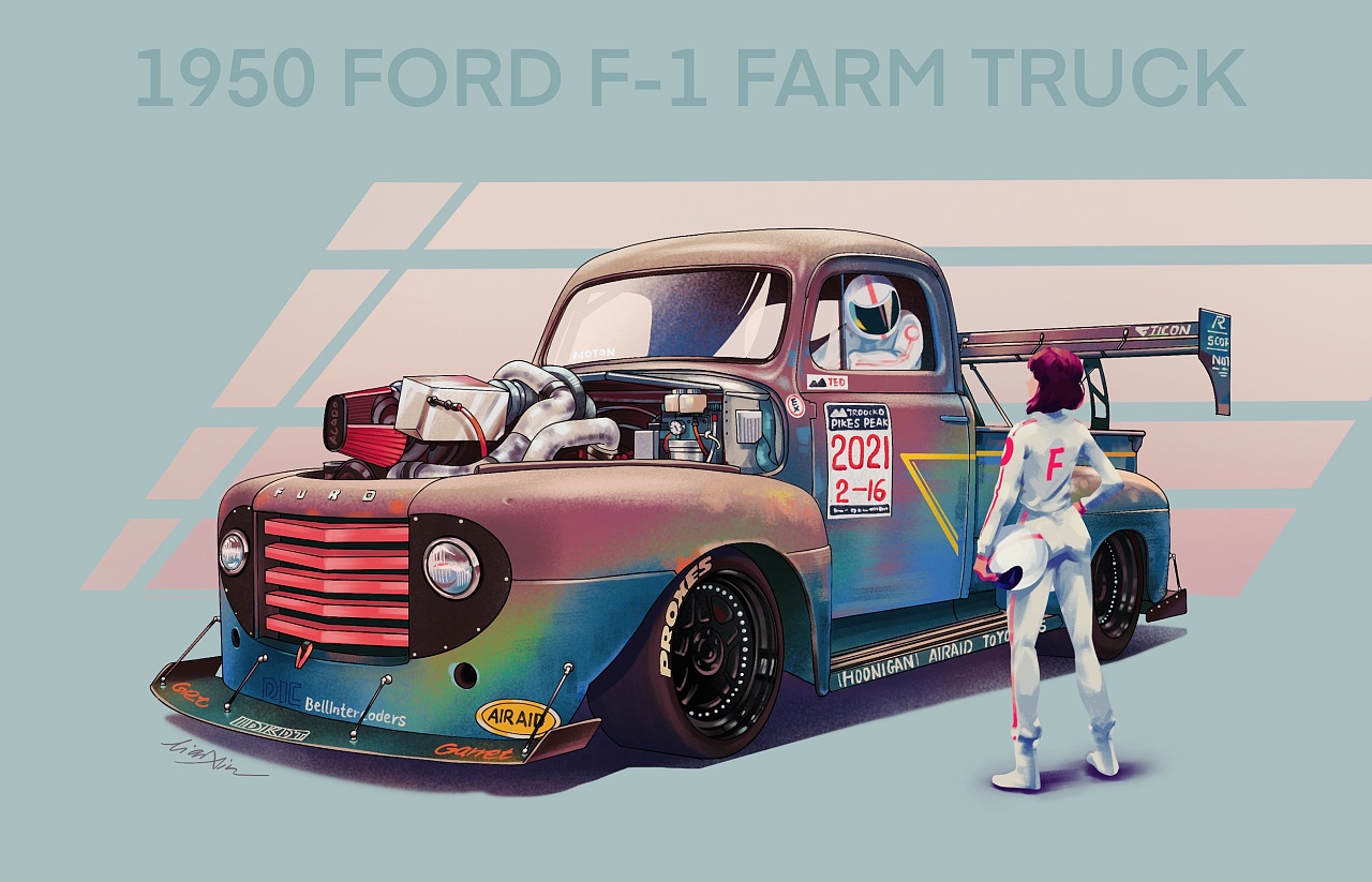 经典改装车|插画|概念设定|越上层楼 - 原创作品 - 站酷 (zcool)