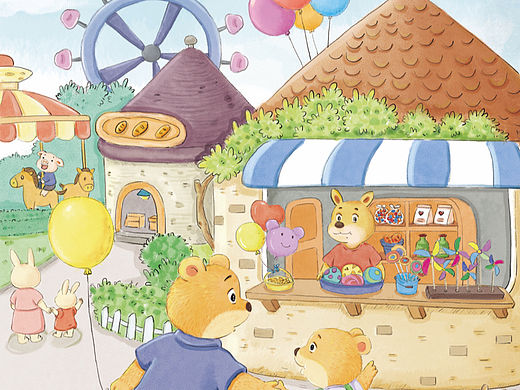 游乐园（个人主页-ZNjM0OTYzMTI=） - 儿童插画 - 站酷设计师里里pzy原创素材 - 站酷ZCOOL