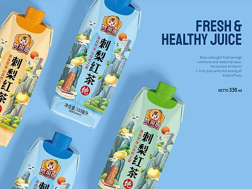 善行研创一梵莱朗刺梨红茶饮料包装设计