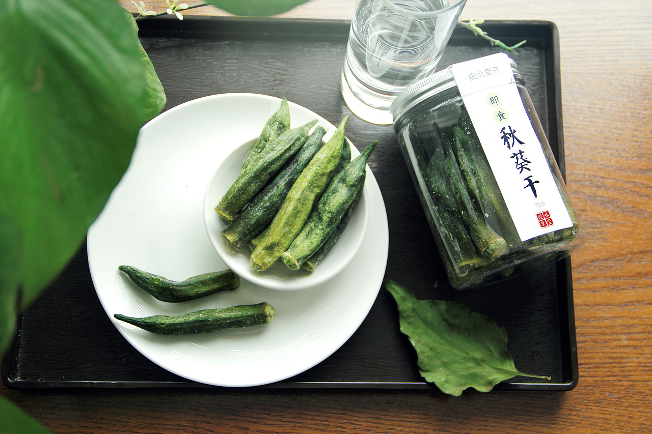 产品拍照秋葵干