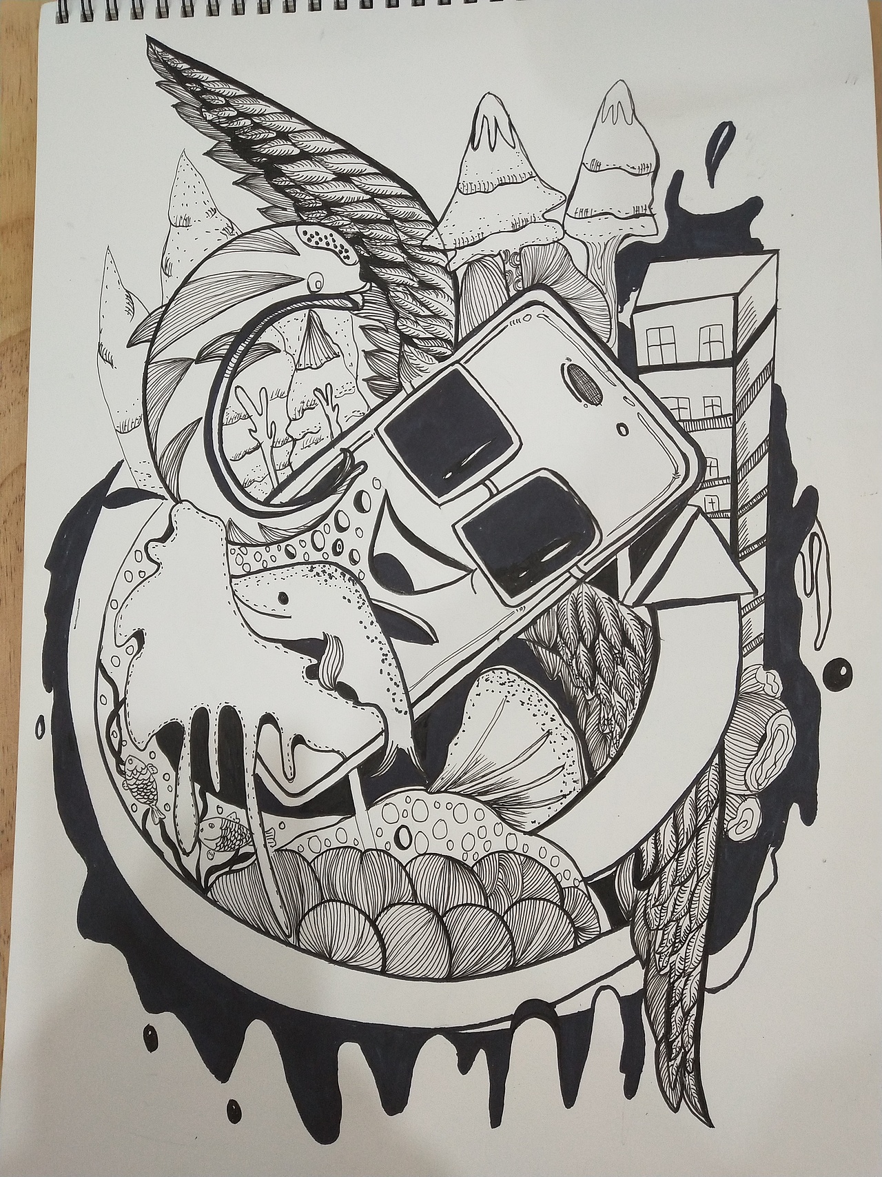 黑白装饰画|插画|艺术插画|北江有鱼_原创作品-站酷zcool