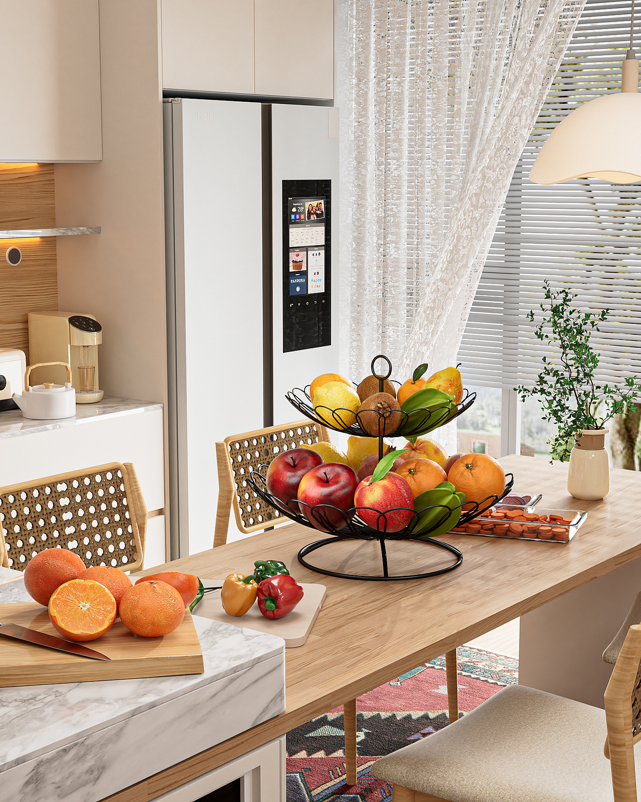 水果篮室内场景渲染