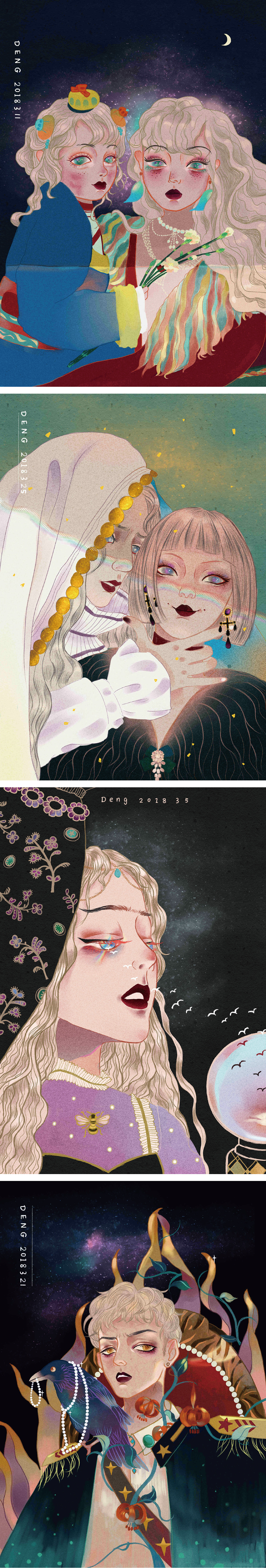 2018插画小结（图ZMTQwMTM4NDA4） - 商业插画 - 站酷设计师邓邓卖苏原创素材 - 站酷ZCOOL