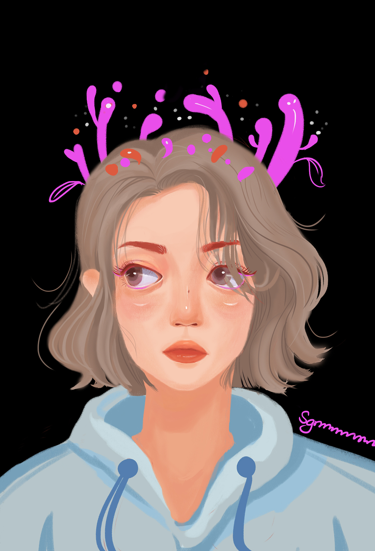 个性女生|插画|创作习作|园子喔_原创作品-站酷(zcool)