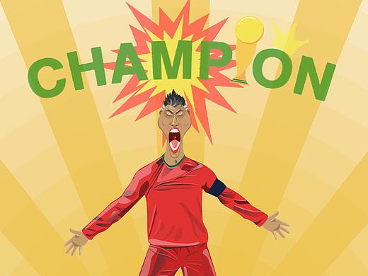 C罗 勇夺世界杯冠军，haha（个人主页-ZMjg1ODcwMjQ=） - 商业插画 - 站酷设计师ideas1927原创素材 - 站酷ZCOOL