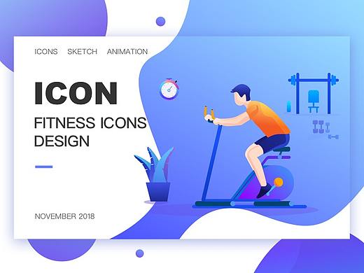 Fitness icons Design
