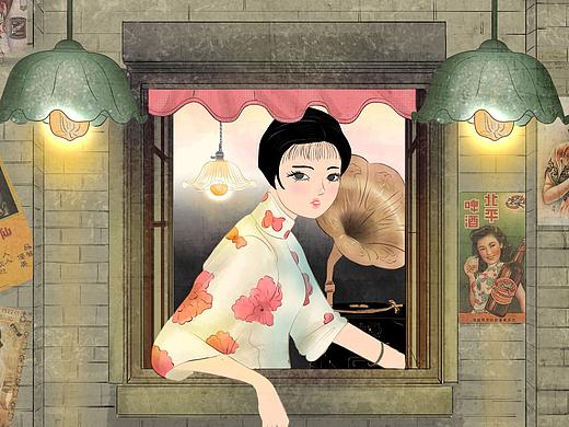海派之美插画长图