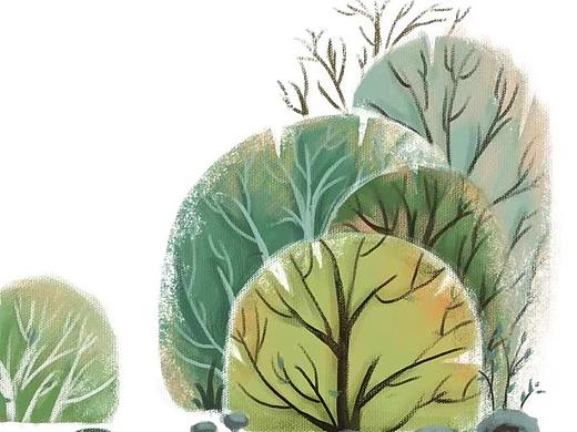 草丛手绘