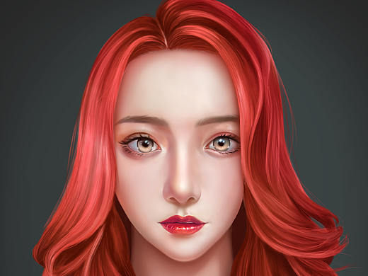 红毛女肖像练习