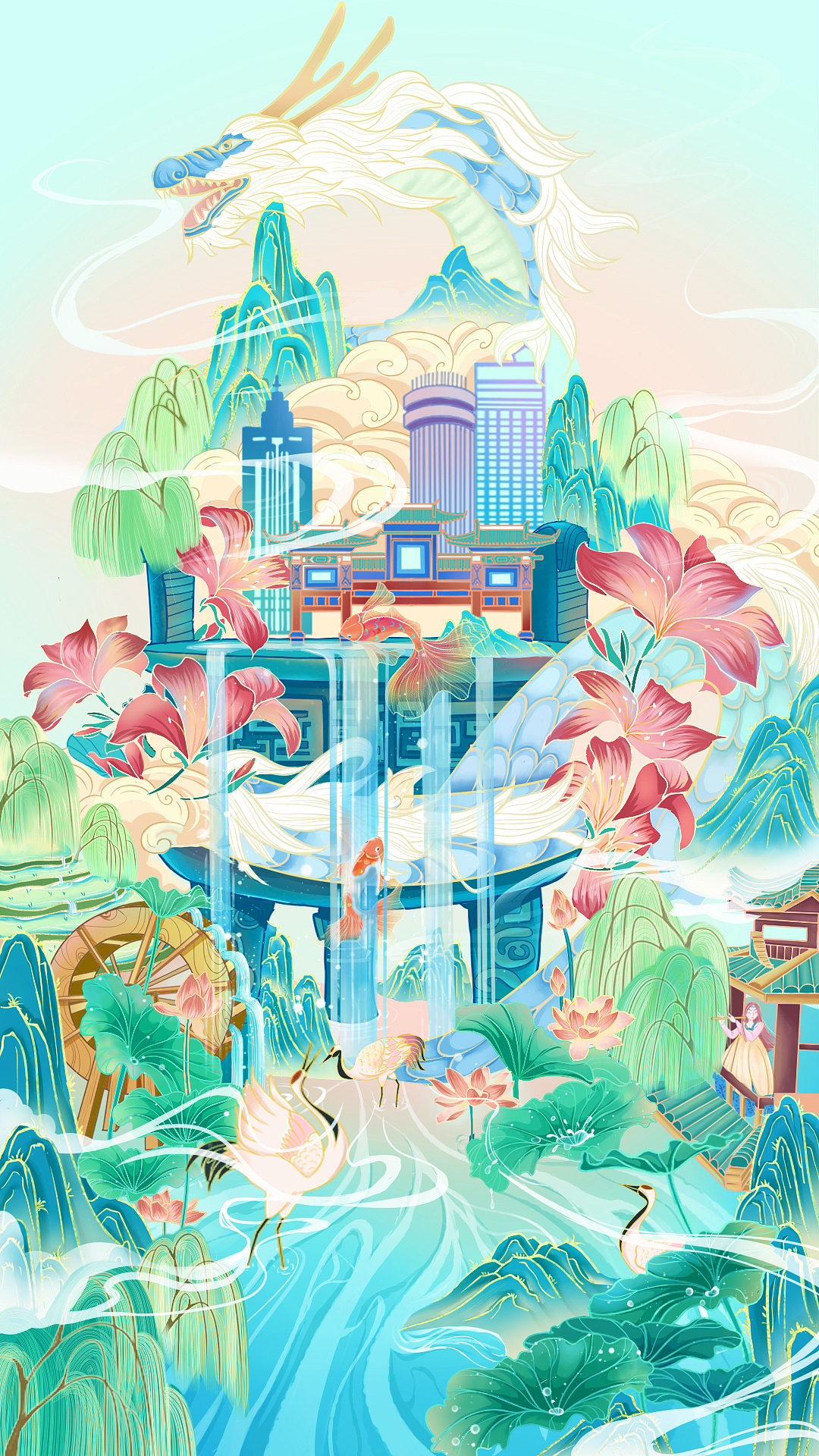 国风插画——肇庆