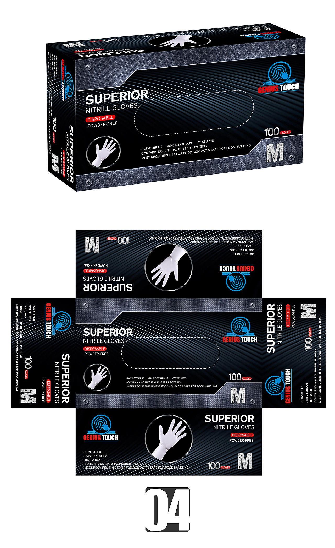 外贸一次性手套包装设计