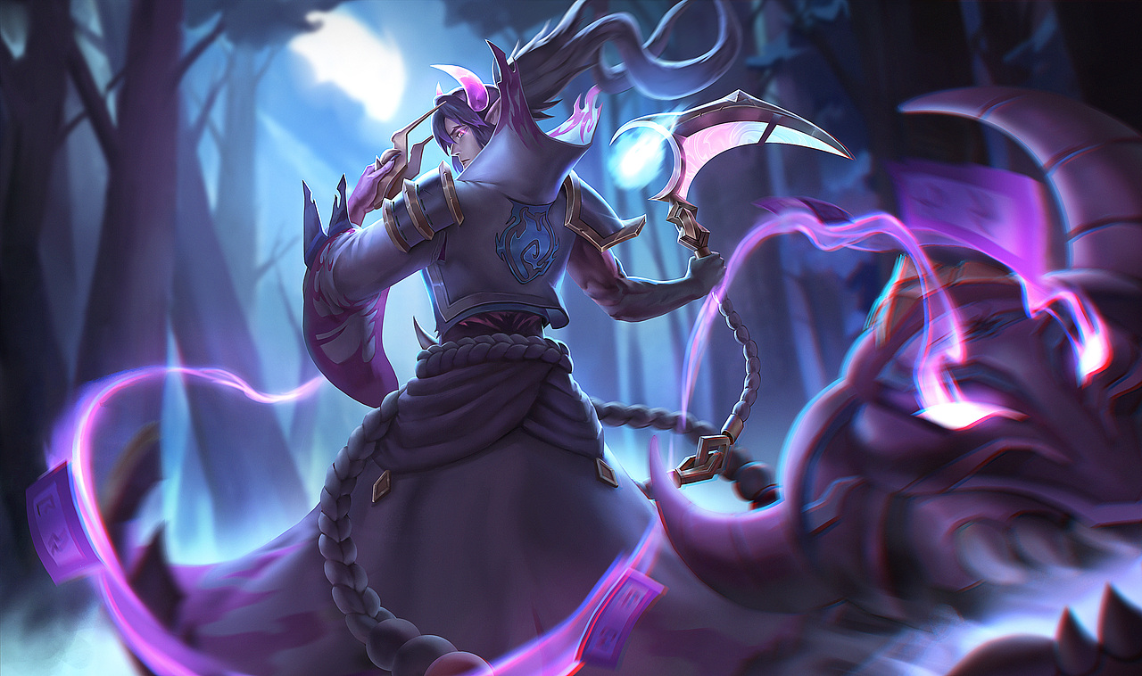 【英雄联盟】绽灵节锤石皮肤同人插画