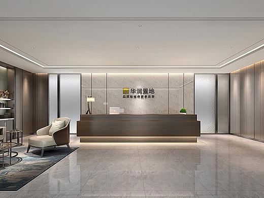 郑州华润置地公司办公室装修设计公司案例