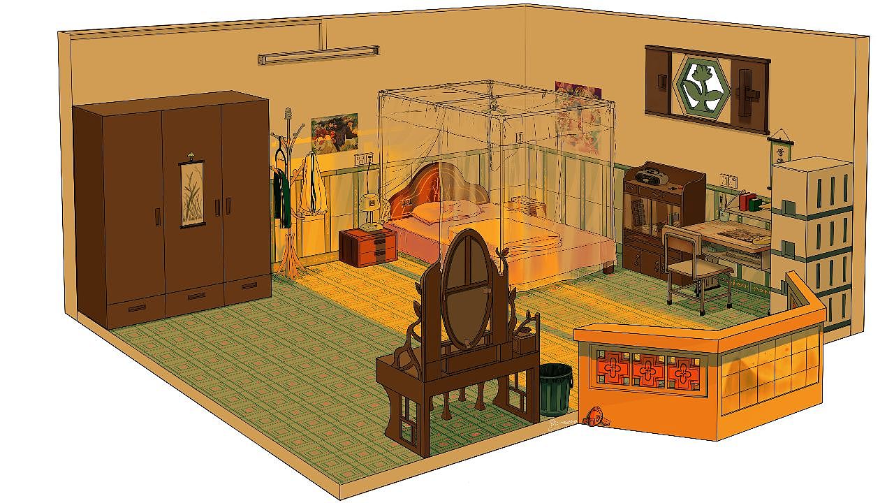 记忆中的潮汕式寝室/室内装饰/潮汕建筑（图ZMzQ0ODA0NTI0） - 创作习作 - 站酷设计师别剪线头原创素材 - 站酷ZCOOL