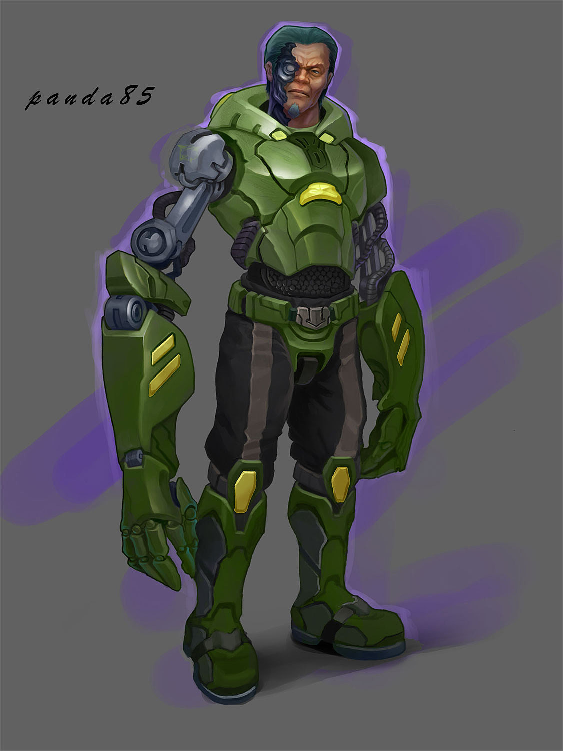 机械男|插画|游戏原画|panda85gs_原创作品-站酷zcool