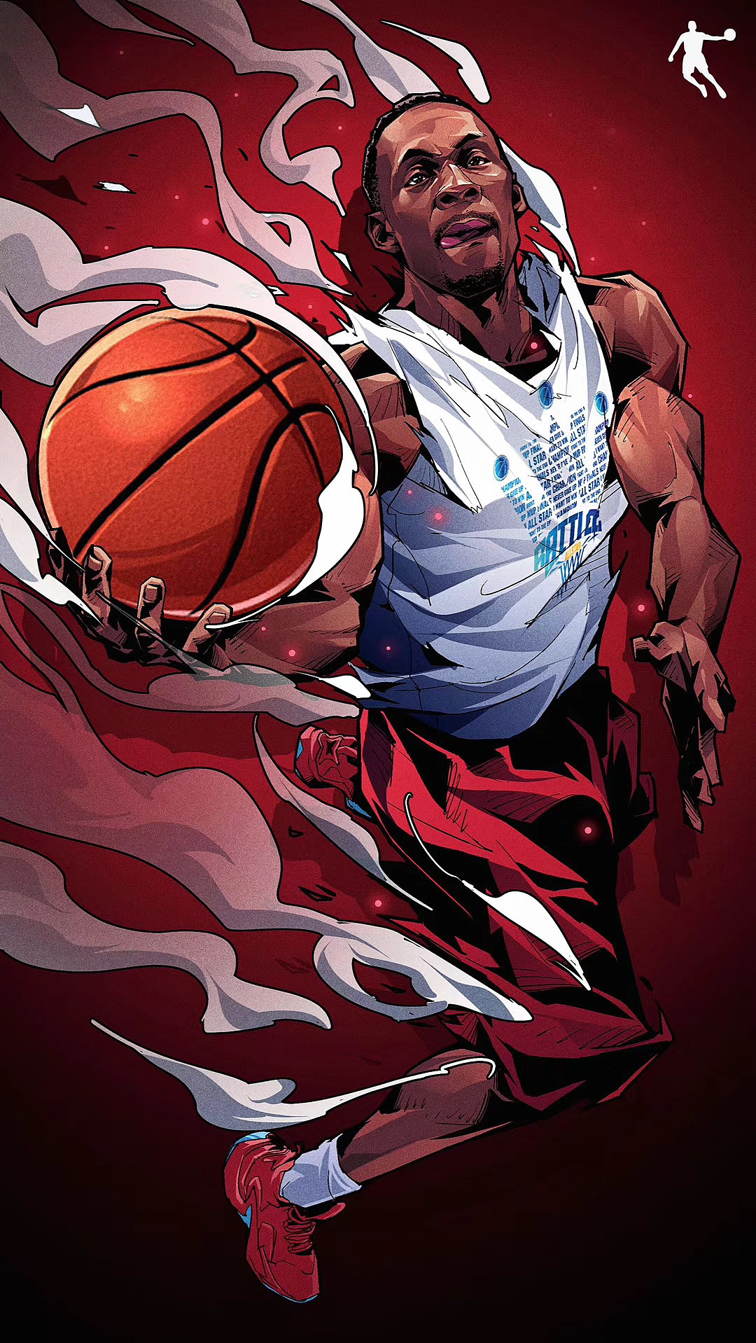 乔丹体育cba篮球美漫插画写实风,斗者无畏